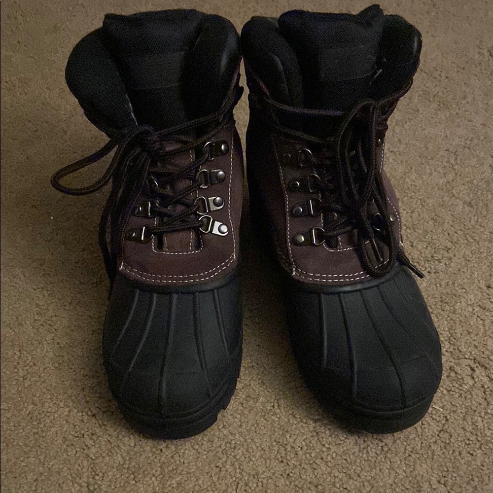 Purple and Black Winter Boots
